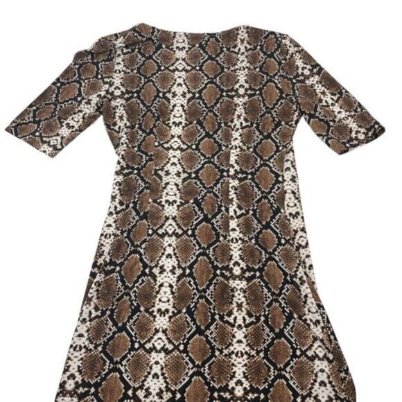 BCBGMaxazria Malena Snake Print Mini Wrap Dress XS - Picture 4 of 6